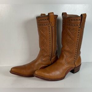 Vintage Patchwork Cowboy Boots | Quilted | 1960s-1970s | Men’s 10 E